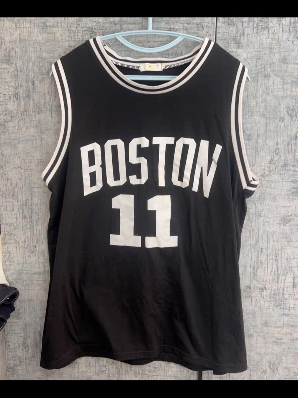Black "BOSTON 11" Sleeveless Sports Tank